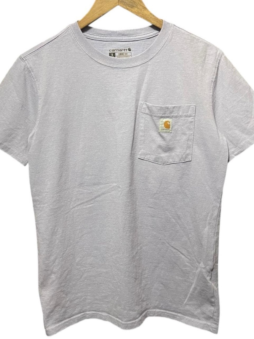 blank light purple Carhartt Loose Fit crewneck work workwear front pocket Shirt